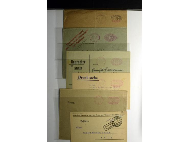 1921/1923, Gebühr bezahlt und Postfreistempel, interessante Sammlung inkl. einiger Doubletten mit einigen hundert Briefen und