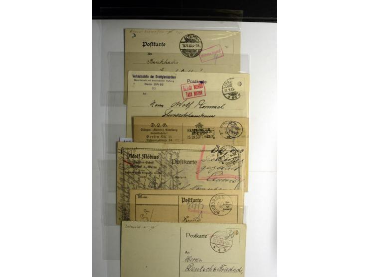 1921/1923, Gebühr bezahlt und Postfreistempel, interessante Sammlung inkl. einiger Doubletten mit einigen hundert Briefen und