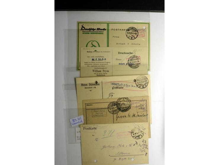 1921/1923, Gebühr bezahlt und Postfreistempel, interessante Sammlung inkl. einiger Doubletten mit einigen hundert Briefen und