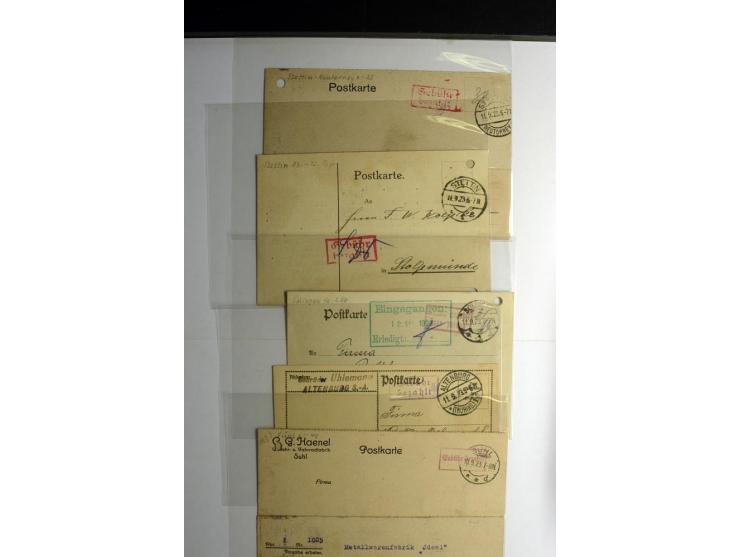 1921/1923, Gebühr bezahlt und Postfreistempel, interessante Sammlung inkl. einiger Doubletten mit einigen hundert Briefen und