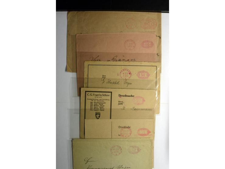 1921/1923, Gebühr bezahlt und Postfreistempel, interessante Sammlung inkl. einiger Doubletten mit einigen hundert Briefen und