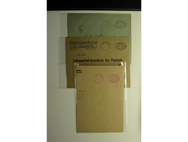 1921/1923, Gebühr bezahlt und Postfreistempel, interessante Sammlung inkl. einiger Doubletten mit einigen hundert Briefen und