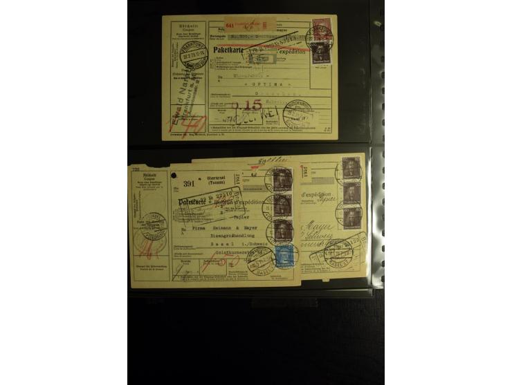 1923/1932, umfangreiche Sammlung mit einigen hundert Briefen und Karten mit vielen besseren Einzel- und Mehrfachfrankaturen, 