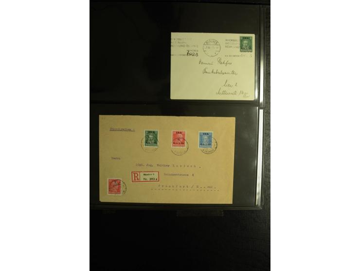1923/1932, umfangreiche Sammlung mit einigen hundert Briefen und Karten mit vielen besseren Einzel- und Mehrfachfrankaturen, 