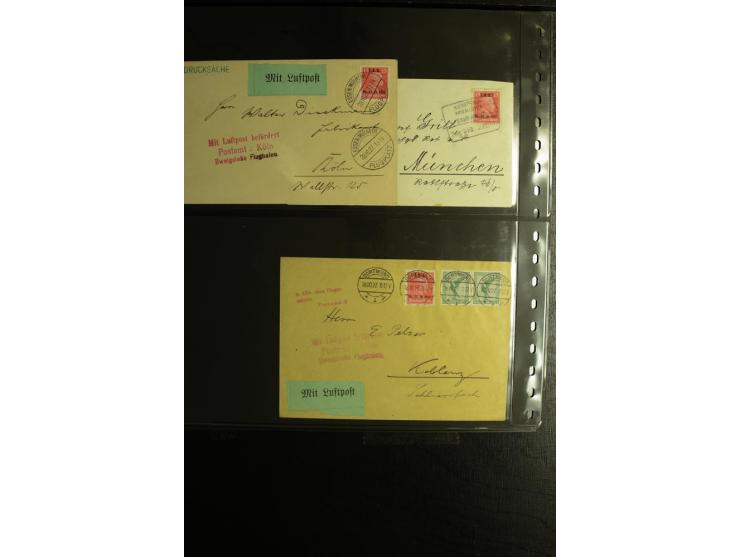 1923/1932, umfangreiche Sammlung mit einigen hundert Briefen und Karten mit vielen besseren Einzel- und Mehrfachfrankaturen, 