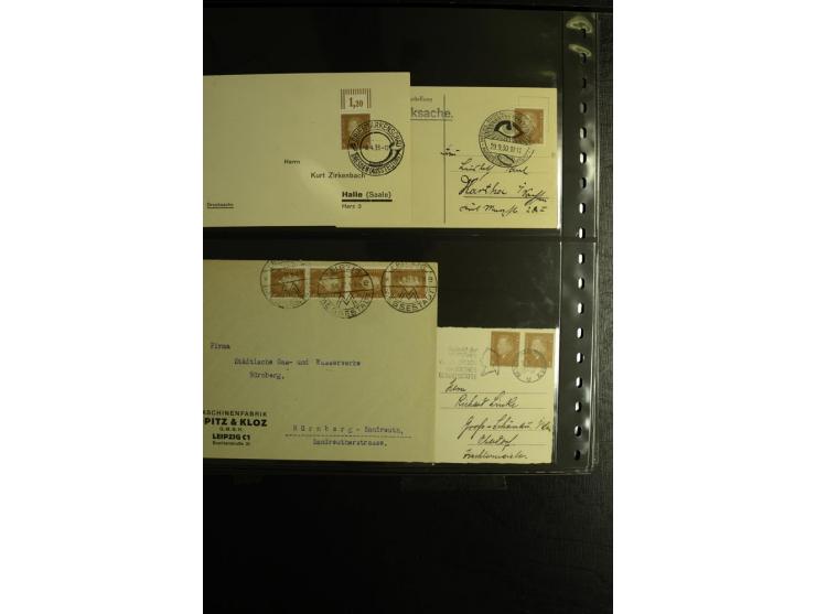1923/1932, umfangreiche Sammlung mit einigen hundert Briefen und Karten mit vielen besseren Einzel- und Mehrfachfrankaturen, 