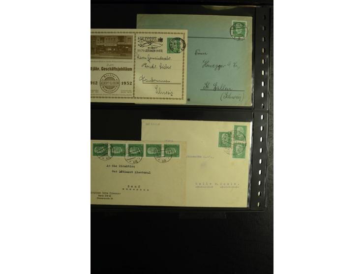 1923/1932, umfangreiche Sammlung mit einigen hundert Briefen und Karten mit vielen besseren Einzel- und Mehrfachfrankaturen, 