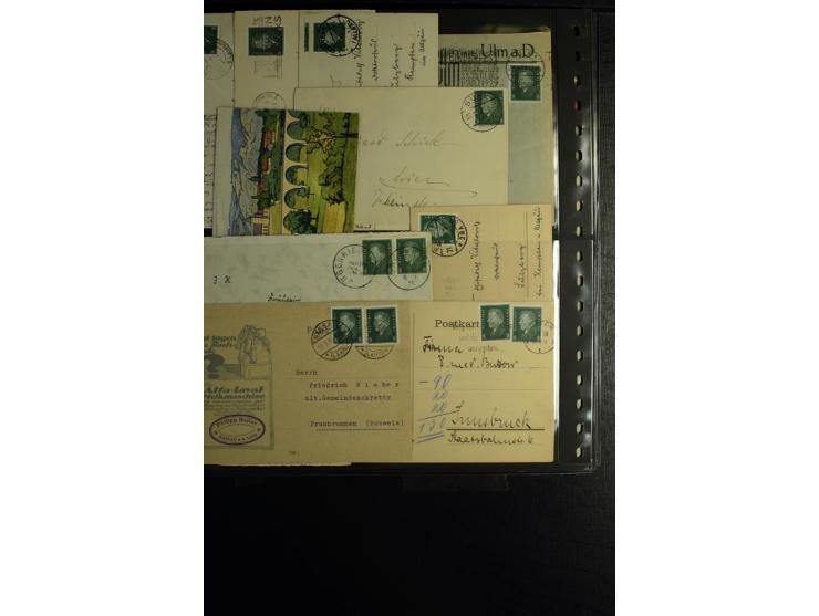 1923/1932, umfangreiche Sammlung mit einigen hundert Briefen und Karten mit vielen besseren Einzel- und Mehrfachfrankaturen, 