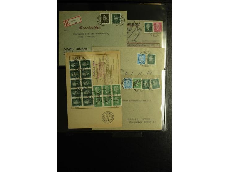 1923/1932, umfangreiche Sammlung mit einigen hundert Briefen und Karten mit vielen besseren Einzel- und Mehrfachfrankaturen, 