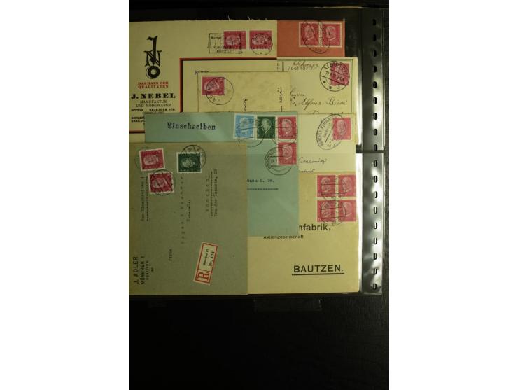 1923/1932, umfangreiche Sammlung mit einigen hundert Briefen und Karten mit vielen besseren Einzel- und Mehrfachfrankaturen, 