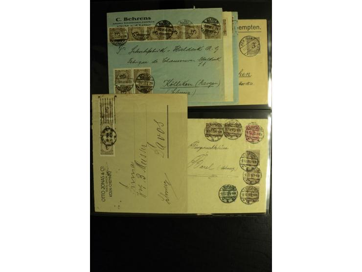 1923/1932, umfangreiche Sammlung mit einigen hundert Briefen und Karten mit vielen besseren Einzel- und Mehrfachfrankaturen, 