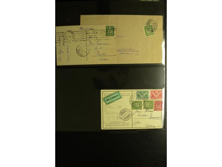 1923/1932, umfangreiche Sammlung mit einigen hundert Briefen und Karten mit vielen besseren Einzel- und Mehrfachfrankaturen, 
