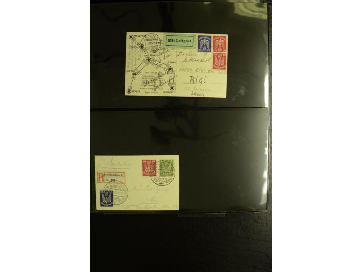 1923/1932, umfangreiche Sammlung mit einigen hundert Briefen und Karten mit vielen besseren Einzel- und Mehrfachfrankaturen, 