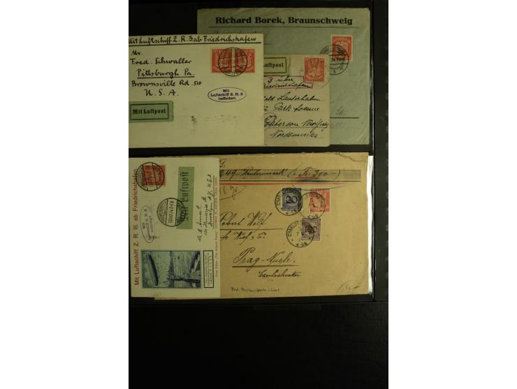 1923/1932, umfangreiche Sammlung mit einigen hundert Briefen und Karten mit vielen besseren Einzel- und Mehrfachfrankaturen, 