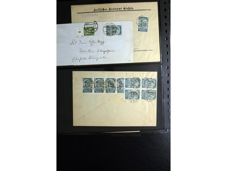 1923/1932, umfangreiche Sammlung mit einigen hundert Briefen und Karten mit vielen besseren Einzel- und Mehrfachfrankaturen, 