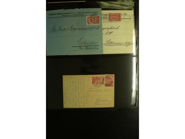 1923/1932, umfangreiche Sammlung mit einigen hundert Briefen und Karten mit vielen besseren Einzel- und Mehrfachfrankaturen, 