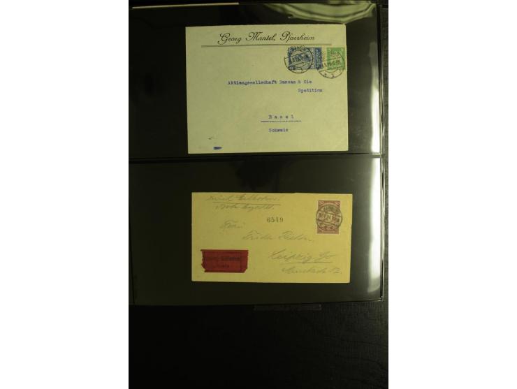 1923/1932, umfangreiche Sammlung mit einigen hundert Briefen und Karten mit vielen besseren Einzel- und Mehrfachfrankaturen, 