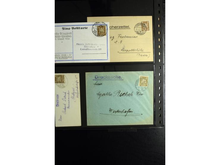 1923/1932, umfangreiche Sammlung mit einigen hundert Briefen und Karten mit vielen besseren Einzel- und Mehrfachfrankaturen, 
