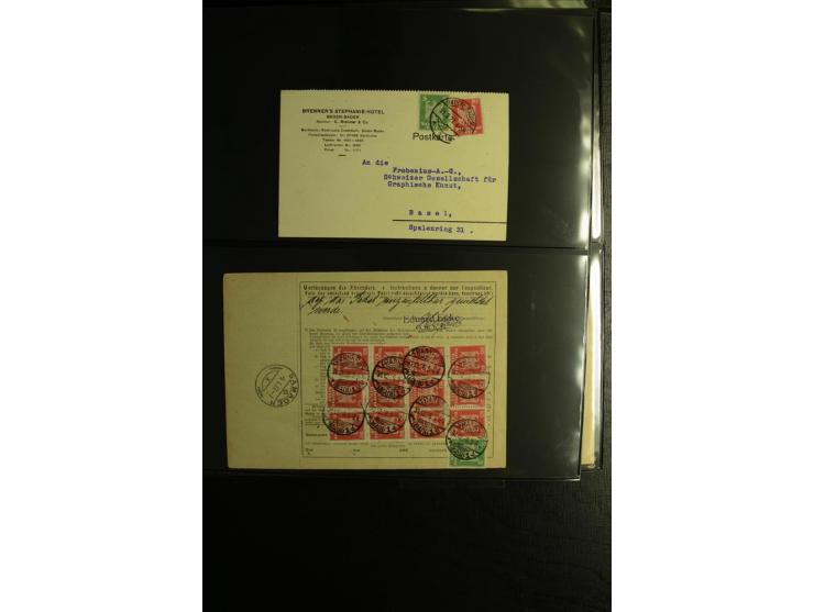 1923/1932, umfangreiche Sammlung mit einigen hundert Briefen und Karten mit vielen besseren Einzel- und Mehrfachfrankaturen, 
