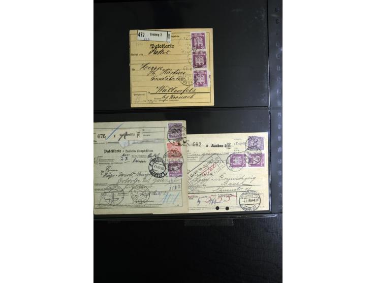 1923/1932, umfangreiche Sammlung mit einigen hundert Briefen und Karten mit vielen besseren Einzel- und Mehrfachfrankaturen, 