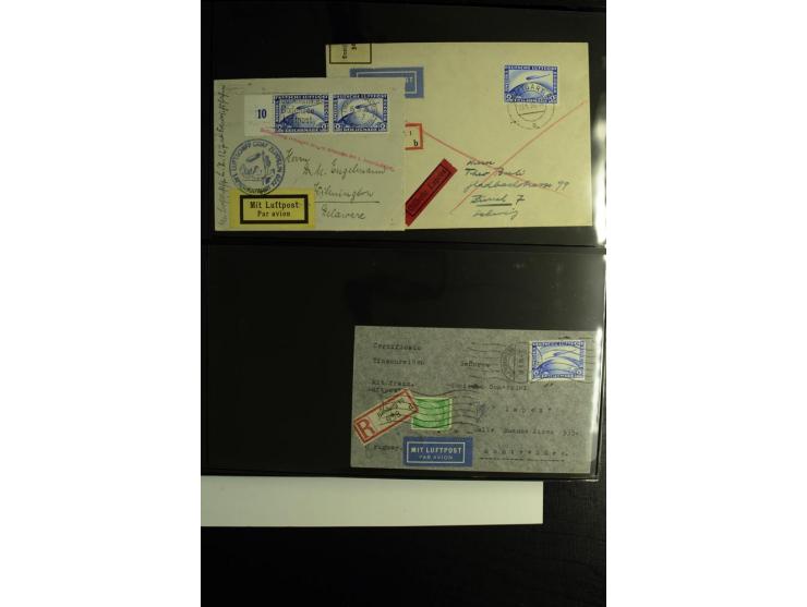 1923/1932, umfangreiche Sammlung mit einigen hundert Briefen und Karten mit vielen besseren Einzel- und Mehrfachfrankaturen, 