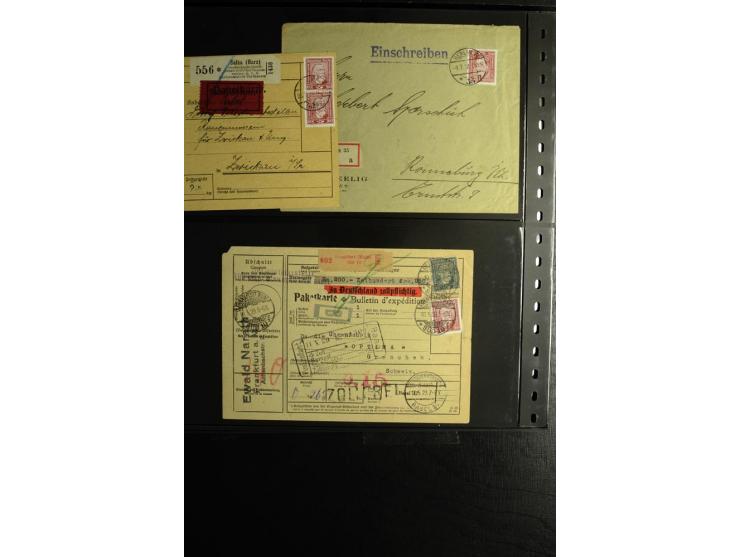 1923/1932, umfangreiche Sammlung mit einigen hundert Briefen und Karten mit vielen besseren Einzel- und Mehrfachfrankaturen, 