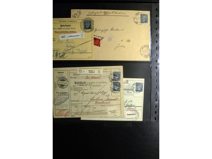 1923/1932, umfangreiche Sammlung mit einigen hundert Briefen und Karten mit vielen besseren Einzel- und Mehrfachfrankaturen, 