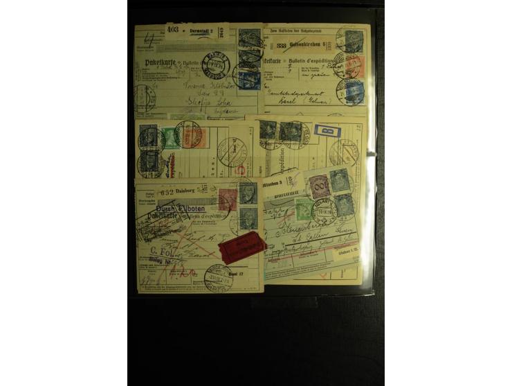 1923/1932, umfangreiche Sammlung mit einigen hundert Briefen und Karten mit vielen besseren Einzel- und Mehrfachfrankaturen, 