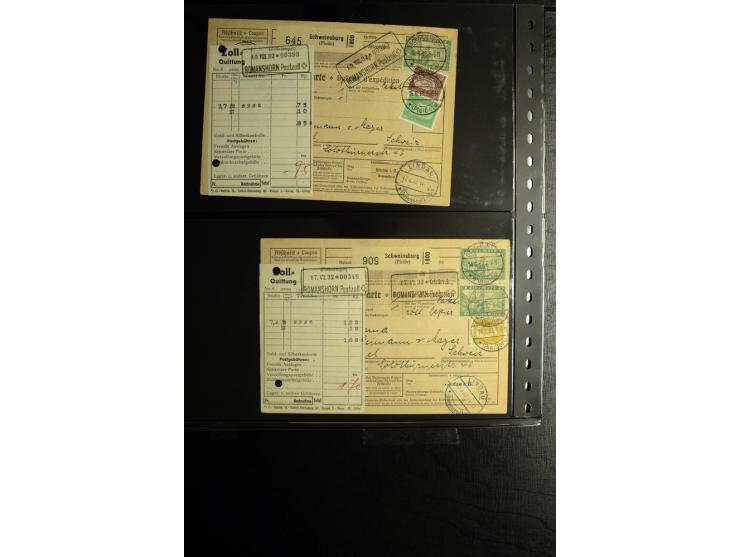 1923/1932, umfangreiche Sammlung mit einigen hundert Briefen und Karten mit vielen besseren Einzel- und Mehrfachfrankaturen, 