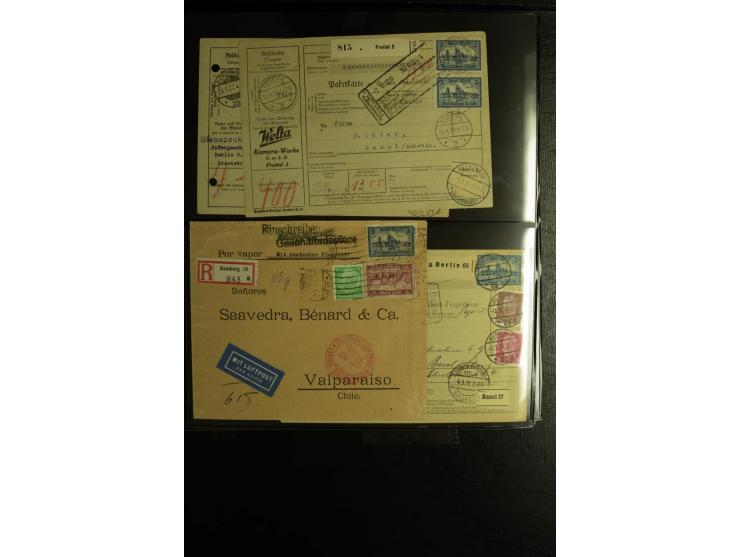 1923/1932, umfangreiche Sammlung mit einigen hundert Briefen und Karten mit vielen besseren Einzel- und Mehrfachfrankaturen, 