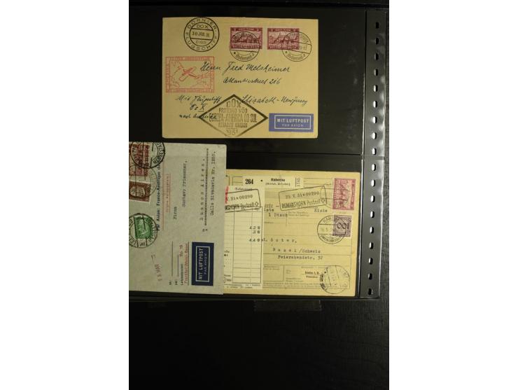 1923/1932, umfangreiche Sammlung mit einigen hundert Briefen und Karten mit vielen besseren Einzel- und Mehrfachfrankaturen, 