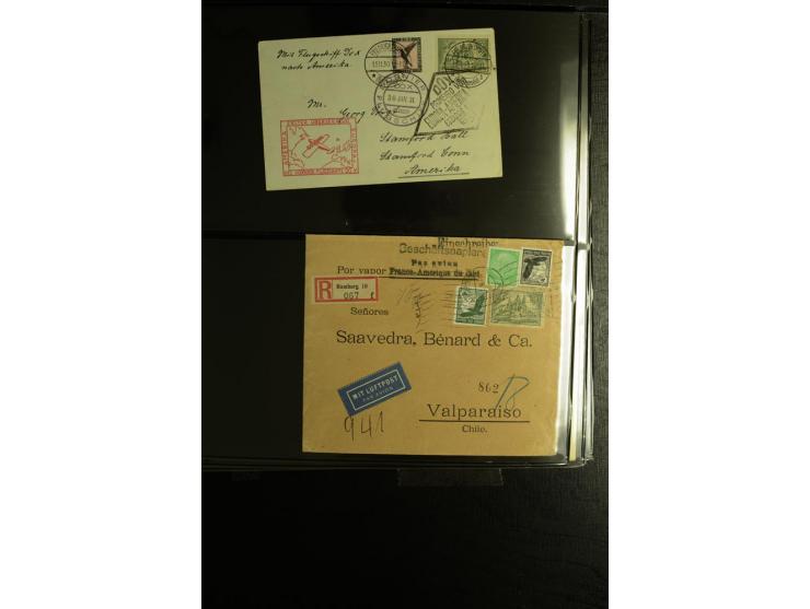 1923/1932, umfangreiche Sammlung mit einigen hundert Briefen und Karten mit vielen besseren Einzel- und Mehrfachfrankaturen, 