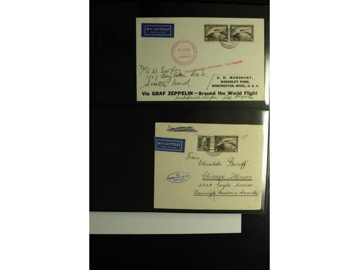 1923/1932, umfangreiche Sammlung mit einigen hundert Briefen und Karten mit vielen besseren Einzel- und Mehrfachfrankaturen, 