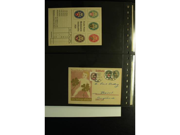 1923/1932, umfangreiche Sammlung mit einigen hundert Briefen und Karten mit vielen besseren Einzel- und Mehrfachfrankaturen, 
