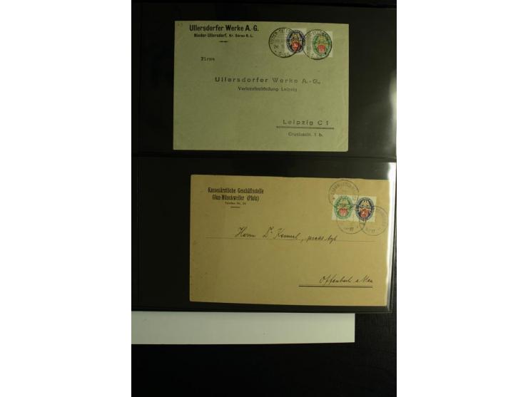1923/1932, umfangreiche Sammlung mit einigen hundert Briefen und Karten mit vielen besseren Einzel- und Mehrfachfrankaturen, 
