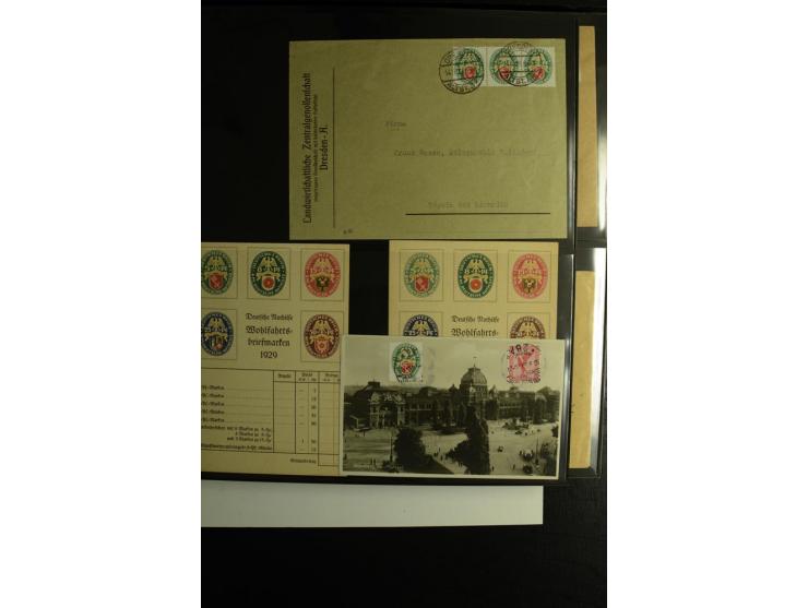 1923/1932, umfangreiche Sammlung mit einigen hundert Briefen und Karten mit vielen besseren Einzel- und Mehrfachfrankaturen, 