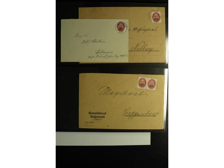 1923/1932, umfangreiche Sammlung mit einigen hundert Briefen und Karten mit vielen besseren Einzel- und Mehrfachfrankaturen, 