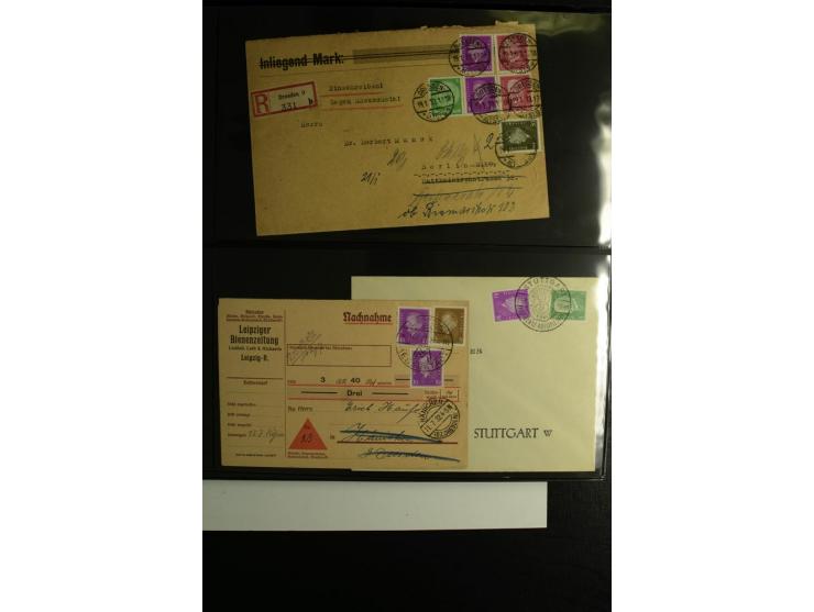 1923/1932, umfangreiche Sammlung mit einigen hundert Briefen und Karten mit vielen besseren Einzel- und Mehrfachfrankaturen, 