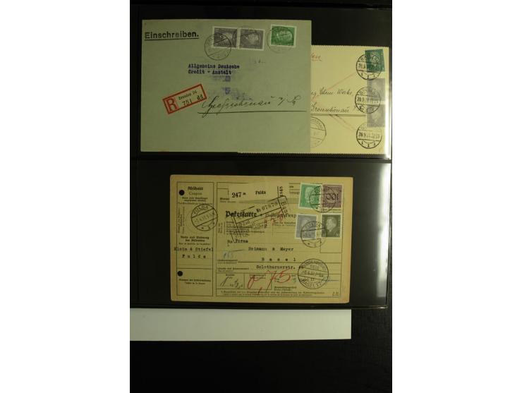 1923/1932, umfangreiche Sammlung mit einigen hundert Briefen und Karten mit vielen besseren Einzel- und Mehrfachfrankaturen, 