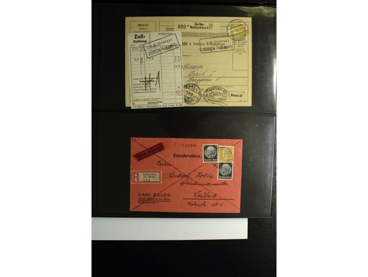 1923/1932, umfangreiche Sammlung mit einigen hundert Briefen und Karten mit vielen besseren Einzel- und Mehrfachfrankaturen, 
