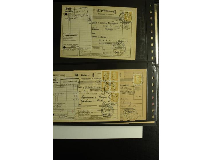 1923/1932, umfangreiche Sammlung mit einigen hundert Briefen und Karten mit vielen besseren Einzel- und Mehrfachfrankaturen, 
