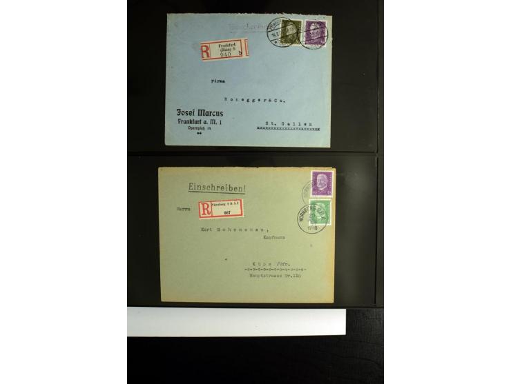 1923/1932, umfangreiche Sammlung mit einigen hundert Briefen und Karten mit vielen besseren Einzel- und Mehrfachfrankaturen, 