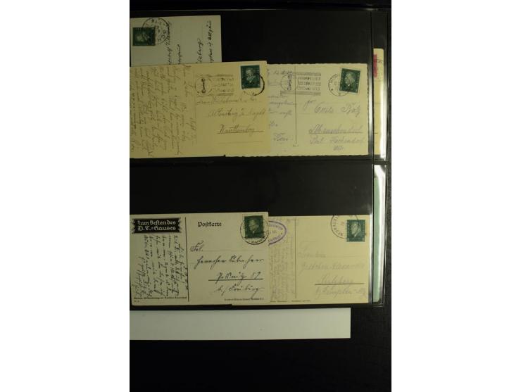 1923/1932, umfangreiche Sammlung mit einigen hundert Briefen und Karten mit vielen besseren Einzel- und Mehrfachfrankaturen, 