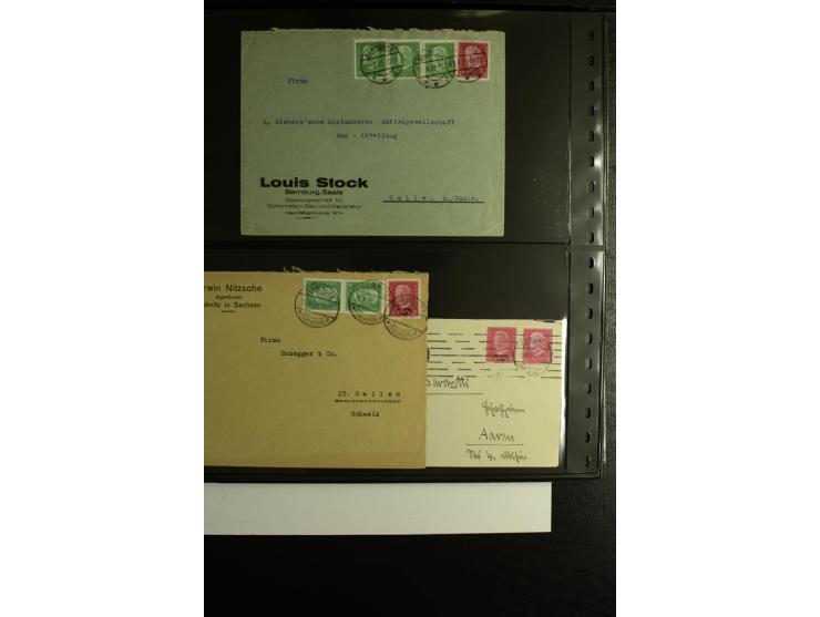 1923/1932, umfangreiche Sammlung mit einigen hundert Briefen und Karten mit vielen besseren Einzel- und Mehrfachfrankaturen, 