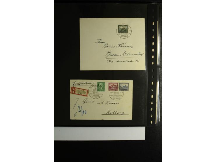 1923/1932, umfangreiche Sammlung mit einigen hundert Briefen und Karten mit vielen besseren Einzel- und Mehrfachfrankaturen, 