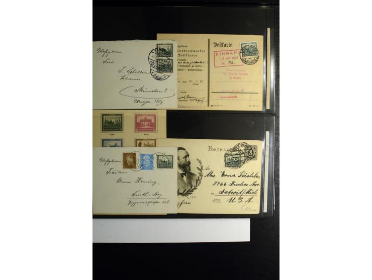 1923/1932, umfangreiche Sammlung mit einigen hundert Briefen und Karten mit vielen besseren Einzel- und Mehrfachfrankaturen, 