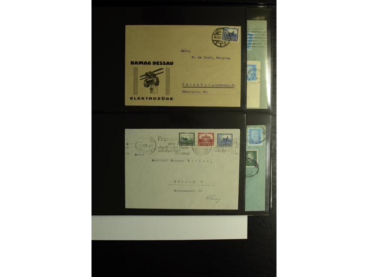 1923/1932, umfangreiche Sammlung mit einigen hundert Briefen und Karten mit vielen besseren Einzel- und Mehrfachfrankaturen, 