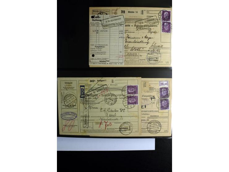 1923/1932, umfangreiche Sammlung mit einigen hundert Briefen und Karten mit vielen besseren Einzel- und Mehrfachfrankaturen, 