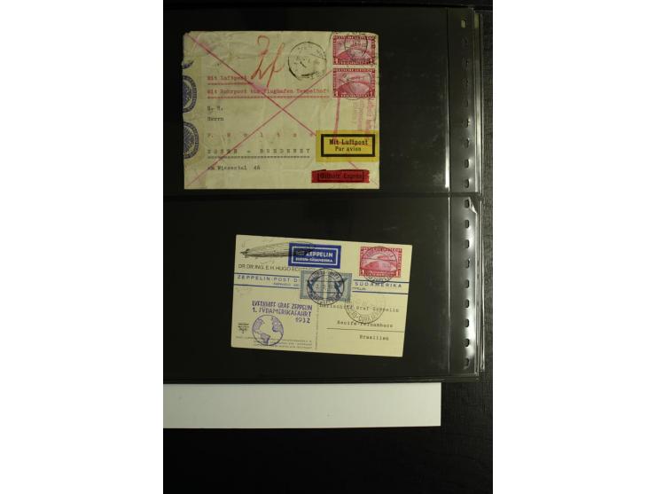1923/1932, umfangreiche Sammlung mit einigen hundert Briefen und Karten mit vielen besseren Einzel- und Mehrfachfrankaturen, 