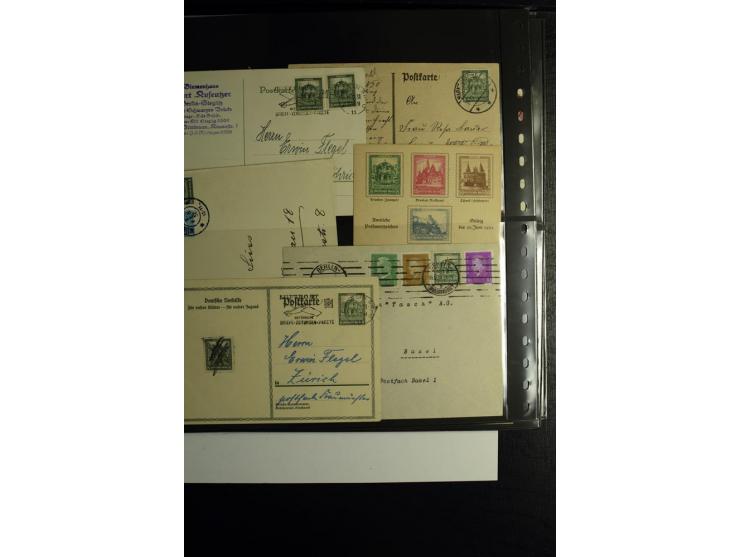 1923/1932, umfangreiche Sammlung mit einigen hundert Briefen und Karten mit vielen besseren Einzel- und Mehrfachfrankaturen, 